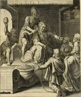 Picture 61 of 107 from Quinti Horatij Flacci Emblemata : imaginibus in aes incisis, notis[que] illustrata (1612), leaf 124