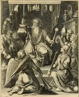 Picture 63 of 107 from Quinti Horatij Flacci Emblemata : imaginibus in aes incisis, notis[que] illustrata (1612), leaf 128