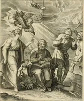 An illustration from Quinti Horatij Flacci Emblemata : imaginibus in aes incisis, notis[que] illustrata (1612)