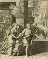 Picture 99 of 107 from Quinti Horatij Flacci Emblemata : imaginibus in aes incisis, notis[que] illustrata (1612), leaf 200
