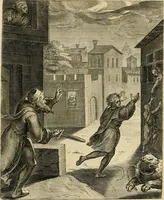 An illustration from Quinti Horatij Flacci Emblemata : imaginibus in aes incisis, notis[que] illustrata (1612)