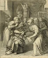 An illustration from Quinti Horatij Flacci Emblemata : imaginibus in aes incisis, notis[que] illustrata (1612)
