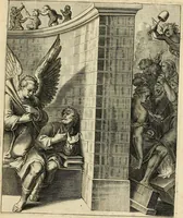 Picture 29 of 107 from Quinti Horatij Flacci Emblemata : imaginibus in aes incisis, notis[que] illustrata (1612), leaf 62