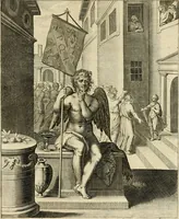 Picture 31 of 107 from Quinti Horatij Flacci Emblemata : imaginibus in aes incisis, notis[que] illustrata (1612), leaf 66