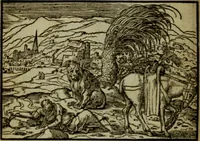 An illustration from Qvadrins historiqves de la Bible (1558)