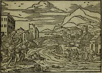 An illustration from Qvadrins historiqves de la Bible (1558)