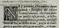 An illustration from Qvattro comedie del divino Pietro Aretino : cioè, Il marescalco, La cortegiana, La talanta, L'hipocrito (1588)