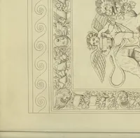 An illustration from Raccolta della pui intersante dipinture e de pui belli musaici rinvenuti negli scavi di Ercolano, di Pompei, e di Stabia che ammiransi nel Museo Reale Borbonico (1843)