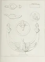 An illustration from Raccolta de' piu belli ed interessanti dipinti, musaici ed altri monumenti rinvenuti negli scavi di Ercolano, di Pompei, e di Stabia, che ammiransi nel Museo nazionale.. (1876)