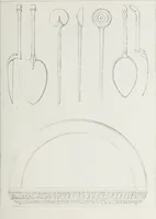 An illustration from Raccolta de' piu belli ed interessanti dipinti, musaici ed altri monumenti rinvenuti negli scavi di Ercolano, di Pompei, e di Stabia, che ammiransi nel Museo nazionale.. (1876)