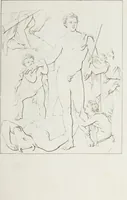 An illustration from Raccolta de' piu belli ed interessanti dipinti, musaici ed altri monumenti rinvenuti negli scavi di Ercolano, di Pompei, e di Stabia, che ammiransi nel Museo nazionale.. (1876)