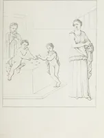 An illustration from Raccolta de' piu belli ed interessanti dipinti, musaici ed altri monumenti rinvenuti negli scavi di Ercolano, di Pompei, e di Stabia, che ammiransi nel Museo nazionale.. (1876)