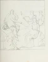 An illustration from Raccolta de' piu belli ed interessanti dipinti, musaici ed altri monumenti rinvenuti negli scavi di Ercolano, di Pompei, e di Stabia, che ammiransi nel Museo nazionale.. (1876)