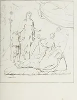An illustration from Raccolta de' piu belli ed interessanti dipinti, musaici ed altri monumenti rinvenuti negli scavi di Ercolano, di Pompei, e di Stabia, che ammiransi nel Museo nazionale.. (1876)