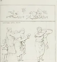 An illustration from Raccolta de' piu belli ed interessanti dipinti, musaici ed altri monumenti rinvenuti negli scavi di Ercolano, di Pompei, e di Stabia, che ammiransi nel Museo nazionale.. (1876)