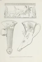 An illustration from Raccolta de' piu belli ed interessanti dipinti, musaici ed altri monumenti rinvenuti negli scavi di Ercolano, di Pompei, e di Stabia, che ammiransi nel Museo nazionale.. (1876)