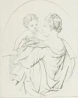 An illustration from Raccolta de' piu belli ed interessanti dipinti, musaici ed altri monumenti rinvenuti negli scavi di Ercolano, di Pompei, e di Stabia, che ammiransi nel Museo nazionale.. (1876)