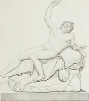An illustration from Raccolta de' piu belli ed interessanti dipinti, musaici ed altri monumenti rinvenuti negli scavi di Ercolano, di Pompei, e di Stabia, che ammiransi nel Museo nazionale.. (1876)