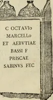 An illustration from Raccolta di diverse antiche inscrizioni e medaglie epitalamiche : ritrovate negli stati di S.S.R.M. il Re di Sardegna : e due dissertazioni sopra un antico turibolo, e campanello (1781)