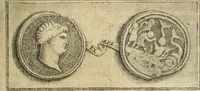 An illustration from Raccolta di diverse antiche inscrizioni e medaglie epitalamiche : ritrovate negli stati di S.S.R.M. il Re di Sardegna : e due dissertazioni sopra un antico turibolo, e campanello (1781)