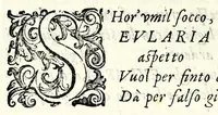 An illustration from Raccolta di poesie volgari, e latine in vita, e morte della signora Evlaria de' Bianchi comica confederata : dedicata ... da Iacop'Antonio Fidenzi trà comici detto Cinthio (1628)