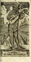 An illustration from Raccolta di tvtte l'opere di Bartolomeo Bocchini, detto Zan Mvzzina (1665)