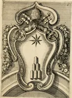 An illustration from Raccolta di varie targhe di Roma fatte da professori primarj, disegnate, ed intagliate da Filippo Juvarra, architetto (1711)