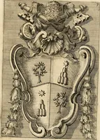 An illustration from Raccolta di varie targhe di Roma fatte da professori primarj, disegnate, ed intagliate da Filippo Juvarra, architetto (1711)