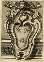 An illustration from Raccolta di varie targhe di Roma fatte da professori primarj, disegnate, ed intagliate da Filippo Juvarra, architetto (1711)