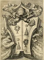 An illustration from Raccolta di varie targhe di Roma fatte da professori primarj, disegnate, ed intagliate da Filippo Juvarra, architetto (1711)