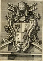 An illustration from Raccolta di varie targhe di Roma fatte da professori primarj, disegnate, ed intagliate da Filippo Juvarra, architetto (1711)