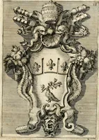 An illustration from Raccolta di varie targhe di Roma fatte da professori primarj, disegnate, ed intagliate da Filippo Juvarra, architetto (1711)