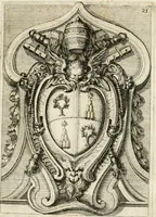 An illustration from Raccolta di varie targhe di Roma fatte da professori primarj, disegnate, ed intagliate da Filippo Juvarra, architetto (1711)