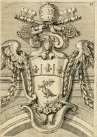 An illustration from Raccolta di varie targhe di Roma fatte da professori primarj, disegnate, ed intagliate da Filippo Juvarra, architetto (1711)
