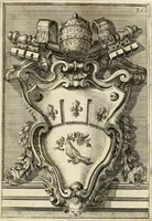 An illustration from Raccolta di varie targhe di Roma fatte da professori primarj, disegnate, ed intagliate da Filippo Juvarra, architetto (1711)