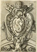 An illustration from Raccolta di varie targhe di Roma fatte da professori primarj, disegnate, ed intagliate da Filippo Juvarra, architetto (1711)
