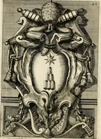 An illustration from Raccolta di varie targhe di Roma fatte da professori primarj, disegnate, ed intagliate da Filippo Juvarra, architetto (1711)