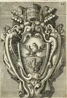 An illustration from Raccolta di varie targhe di Roma fatte da professori primarj, disegnate, ed intagliate da Filippo Juvarra, architetto (1711)