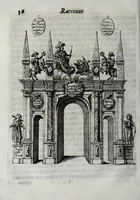 An illustration from Racconto historico del felicissimo maritaggio delle Sacre Cesaree Reali Maesta di Leopoldo et Eleonora Maddalena Teresa principessa nata di Neoburg sempre augusti (1677)