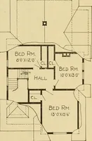 An illustration from Radford's artistic bungalows : unique collection of 208 designs, best modern ideas in bungalow architecture. (1908)