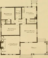 An illustration from Radford's artistic bungalows : unique collection of 208 designs, best modern ideas in bungalow architecture. (1908)