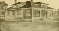 An illustration from Radford's artistic bungalows : unique collection of 208 designs, best modern ideas in bungalow architecture. (1908)