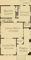 An illustration from Radford's artistic bungalows : unique collection of 208 designs, best modern ideas in bungalow architecture. (1908)