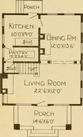 An illustration from Radford's artistic bungalows : unique collection of 208 designs, best modern ideas in bungalow architecture. (1908)
