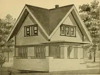 An illustration from Radford's artistic bungalows : unique collection of 208 designs, best modern ideas in bungalow architecture. (1908)
