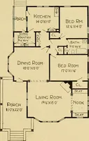 An illustration from Radford's artistic bungalows : unique collection of 208 designs, best modern ideas in bungalow architecture. (1908)
