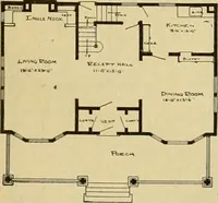 An illustration from Radford's artistic bungalows : unique collection of 208 designs, best modern ideas in bungalow architecture. (1908)