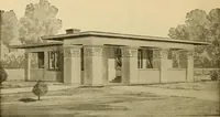 An illustration from Radford's artistic bungalows : unique collection of 208 designs, best modern ideas in bungalow architecture. (1908)