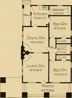 An illustration from Radford's artistic bungalows : unique collection of 208 designs, best modern ideas in bungalow architecture. (1908)