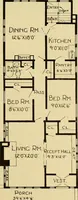 An illustration from Radford's artistic bungalows : unique collection of 208 designs, best modern ideas in bungalow architecture. (1908)